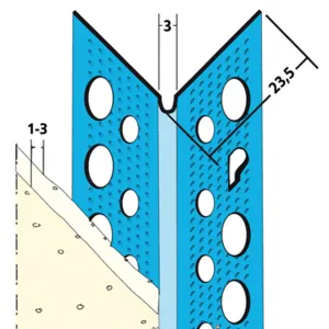 Slimgrip dunpleister hoekbeschermer 1-3 mm L= 3000 mm SG1030