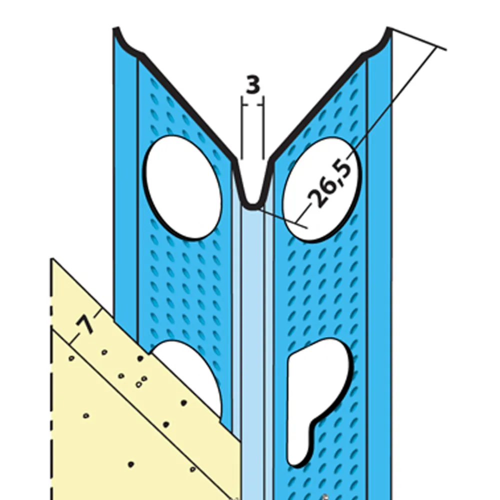 Slimgrip dikpleister hoekbeschermer 7 mm L= 3000 mm SG1088