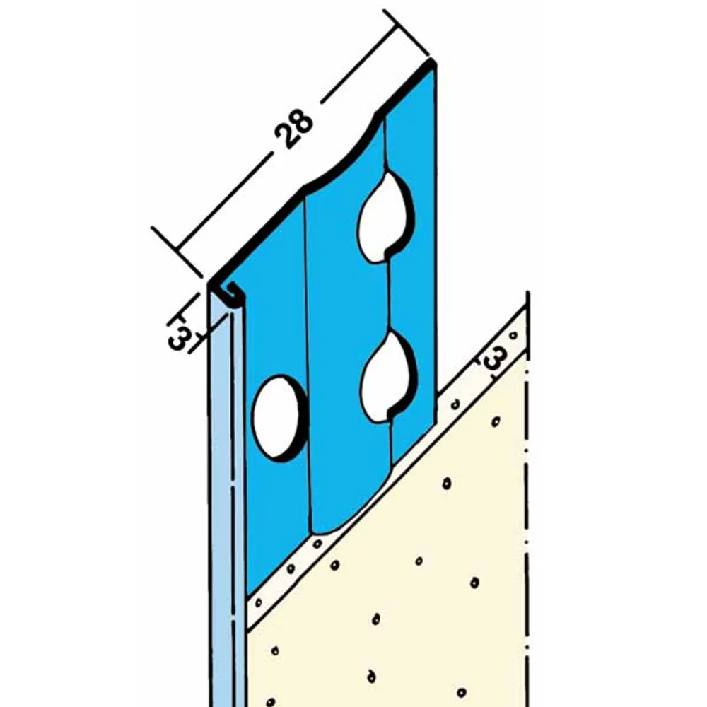 Stucstopprofiel 3 mm L= 3000 mm 1236H