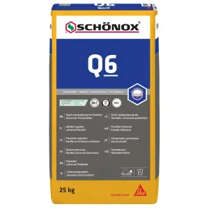 Schonox Q6 universele poederlijm zak 25 kg