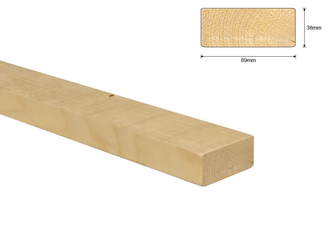 Vuren C SLS 38x89 mm geschaafd