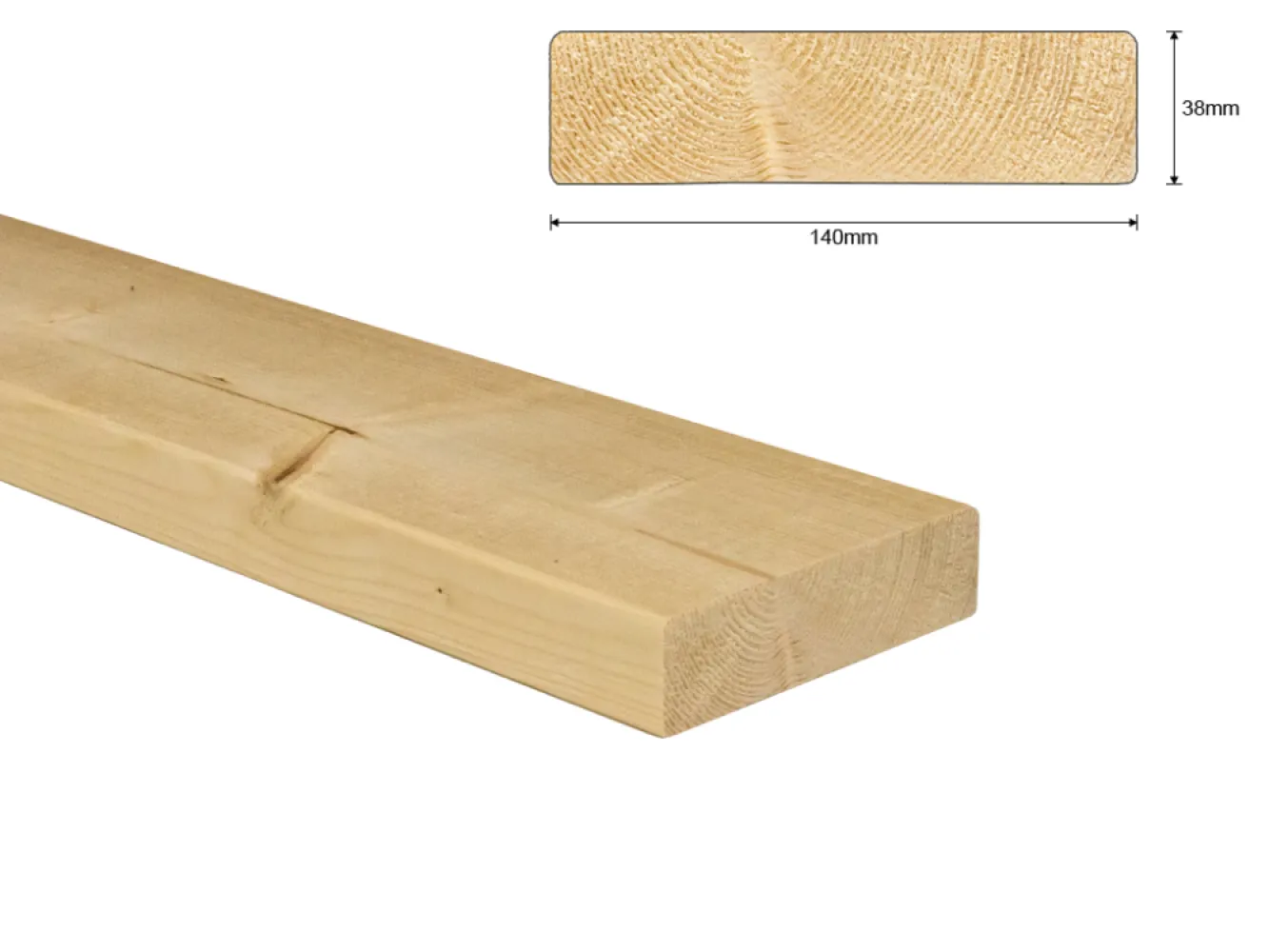 Vuren C SLS 38x140 mm geschaafd