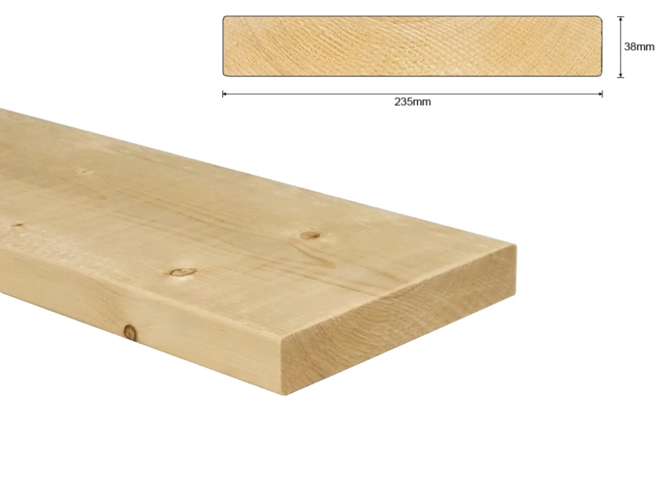 Vuren C SLS 38x235 mm geschaafd