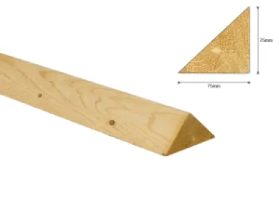 Vuren C 75x75 mm mastiek hoekstrook geschaafd