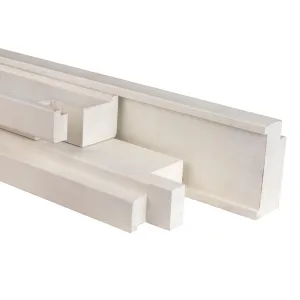 Hardhouten kozijn binnendeur 56x115 mm opdek wit gegrond